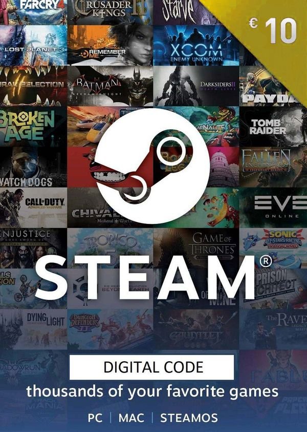 Steam Wallet EUR 10